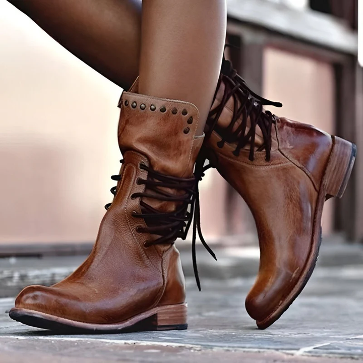 Bridget™ | Lace-Up Leather Boots with Durable Comfort