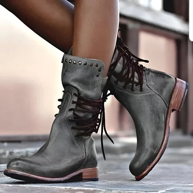 Bridget™ | Lace-Up Leather Boots with Durable Comfort