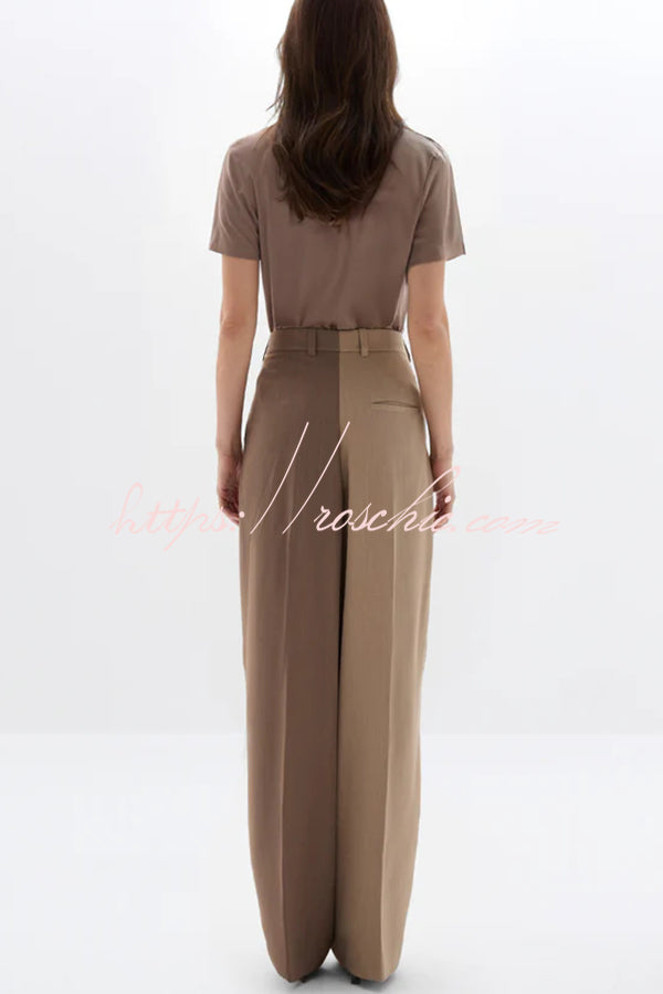 Caitlin™ | Stretch Slit Blazer and Wide-Leg Pants Set