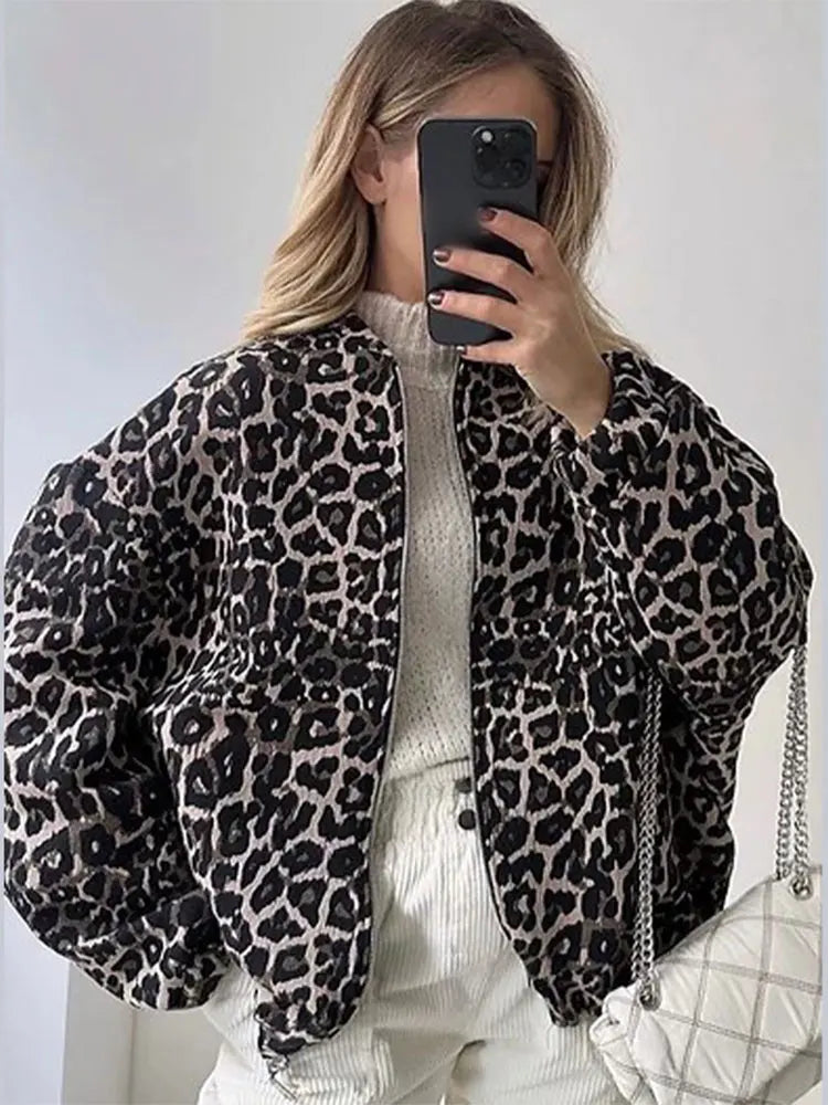 Athena™ | Leopard Bomber Jacket