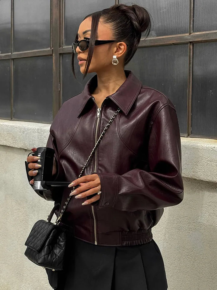 Rylee™ | Retro Leather Jacket