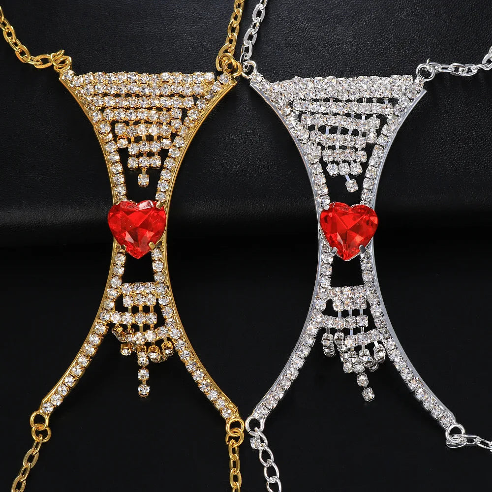 Lena™ | Heart Crystal Chest Chain