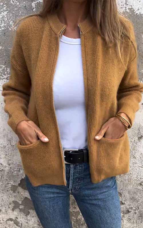 Joelle™ | Cozy Zip Knit Jacket